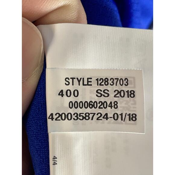 Under Armour Polo Shirt Mens Large Blue HeatGear Loose Fit Andy's Seasoning - Picture 11 of 13